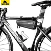 Wild Man cykelpåse Front Tube Frame Hard Shell Rainproof Bike Bag Double Zipper Triangle Tools Pouch Cycling Accessories