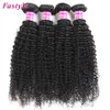 Fastyle Brasiliano Brasiliano Peli ricci di capelli umani fasci al 100% Aioni di remia bundle naturali di colore nero 3/4 PC estensioni senza odore