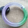 Certificado Grado A 100% Natural Lavender Jadeite Jade Bracelet Bangle A077344O