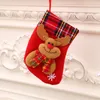 Kerstkousen Santa Claus Sock Children Candy cadeauzakje open hangende tas Snowman Santa Elk Bear Kerstmis Sock Tree Decor