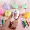 5pcs páscoa aleatória ovo graffiti feliz decorações de páscoa pintada de ovos diy ovos artesanato infantil a favor decoração de casa festa de páscoa