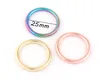 25mm Rainbow Metal Slide O Ring Welded Loop Round Lanyard Buckle Ring,Handbag Purse Bag Webbing Making Hardware Leather Craft