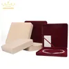 Premium Velvet tyg smycken Förpackning Presentlåda Pearl Necklace Three Piece Set Box Gift Tygväska