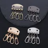 4st Keyring Leather Bags Spuckles Metal Leather Craft Nyckel Patchwork Holder Row Rivet Hook High Quality DIY Sy Accessories
