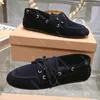 Designers shoes for womens Cowhide cashmere patchwork round toe lace up Ballet Flats loafers flat bottom oxfords Casual Dress shoe 35-40