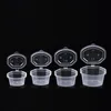 1/1.5/2/3oz Small Plastic Box Disposable Plastic Cups With Lids Thickening Sauce Container Bowl Seasoning Cup Tableware 100 Pcs