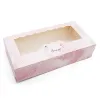 Boîtes en papier kraft 12pcs pour emballage Cupcake Box Box Flamingo Flower Boîte de fleur pour gâteau Candy Doll Toy Party Favor Cardboard