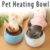 Katzenträger Automatische Heizhundschale Haustierstemperaturkontrollierbare Wasserspender Edelstahl-Futtermittel für Welpen