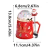 Mugs Christmas Mug Gift Set 16oz Tree Santa Snow Globe for Women High Quality Ceramic Coffee