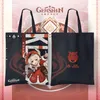 Storage Bags Game Genshin Impact Ganyu Kaedehara Kazuha Cosplay Canvas Bag Harajuku Shopper Women Shoulder Vintage Handbag Gifts