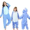 Bebek kız giysileri erkekler tek boynuzlu at pijamalar kış kadın pazen kigurumi hayvan kapüşonlu leopar onesie pijama çocuk pijamaları