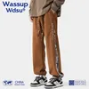 Men's Pants WASSUP American Spring Boys Loose Sports