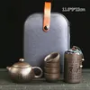 Chinese theeset Vintage Purple Sand Tea Set draagbare reisthee Set een pot met vier kopjes Zisha Kung Fu Travel Teapot Gift Set