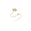 Real Gold Electroplated Butterfly Zircone Clip coreano Ins Minimalist Earring senza orecchini di fascia alta