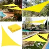 Rechter driehoek 300D Oxford gele zeilzwembad Cover zonnebrandcrème zonnebrandcrème voor buiten de schaduw waterdichte zeilschaduw tuinhuisje