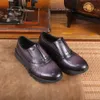 Berluti High End de cuero zapatos de cuero de cuero Negocio cómodo caminando a mano puro colorante hecho a mano 3BVC