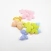 50pcs/lot 3.2*2.5cmポルカドットバタフライパッド付きDIYヘッドウェアヘアクリップ用のアップリケ