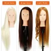 Mannequin Head With 50% Human Hair For Makeup Hairstyles Hairdressing Styling Training Head Professional Practice Doll Heads