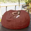 Giant Futro Fasol Cover Big Round Miękkie puszyste faux futro Lazy Sofa Sofa Cover Meble bez wewnętrznego rdzenia