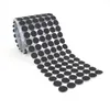 100 أزواج من 10 ملم إلى 25 ملم أسود وأبيض خطاف لصق ذاتي وشريط حلقة Dobbleside Dots Polka Dot Tape Cable Cable Velcr