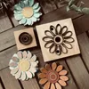 Flower Cutting Mold Leather Craft Wooden Die Cutting Hand Tool Set Metal Cutting Mold for Leather, Cloth, Paper, Diameter 80 mm