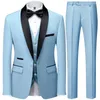 Costumes masculins 3 pcs Blazers Jacket Pantal