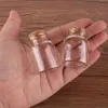 24pcs 30 40 17mm 15ml Mini Glass ing Bottles Tiny Jars Vials With Cork Stopper wedding gift 210330230H