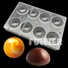 3D Half Ball Polykarbonatchokladform för bakning av sfärisk godis Mögel Konfektionsverktyg Bakeware Maker Mold Mold Mold