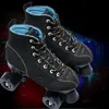 Skates à rouleaux en ligne Black Letter Double Row Roule Rouleau Chaussures avec PU Wheel Lace-Up Outdoor Patines Chaussures Femme Chores d'entraînement Y240410