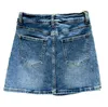 Hot Sale dames casual denim rok rekbare hoge taille slanke strass short in de zomer