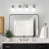 6-światło czarne próżność do łazienki, 38-calowe oprawy oświetlenia próżności łazienki nad lustrem, przemysłowe matowe oprawy oświetleniowe łazienki
