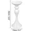 Metal Candle Holders Flowers Vase/Stand Candlestick White Candle Holder Floor Vase Wedding/Table Centerpieces