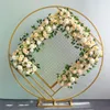 WEN-FEIYU Wedding Arch Backdrop, Wrought Iron, Creative Ring, Geometric Frame, Stand Screen, Stage Background Decoration