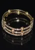 Bangle Moda requintada Mulheres039s pulseira de shinestone Bracelet multicamada BUFF Silver Color Crystal Holiday Jewelry Gift5942788