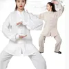 Summerspring 22 Molor Unisex Yüksek Dereceli Keten Wudang Tai Chi Suits Kungfu Dövüş Sanatları Üniformaları Taiji Giyim Setleri Mavi/Turuncu