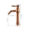 KEMAIDI Bathroom Basin Sink Faucet w/ Diamond Handle 360 Swivel Spout Faucets Vessel Vanity Torneira Faucets Mixer Tap Rose Gold