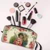 Storage Bags Custom Vintage Rose Victorian Angel Toiletry Bag For Women Cosmetic Makeup Organizer Ladies Beauty Dopp Kit Case