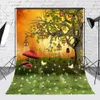 Fairy Tale Forest Photography Background Trees Grassland Mushroom Elves Baby Birthday Portrait Photocall Backdrop Photo Studio