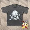 Camisetas masculinas Vertabrae Cross Roads T-shirt Homens Mulheres Melhor Qualidade Tirina de Impressão do crânio lavado Tops Tee J240409