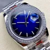 Diamond Watch MENS ORGCHIO MOVIMENTO MECCANICO AUTOMATICO ORGHIO ORGGI OGGIETI DATICA 36MM BEZEL DI BEZELLA DI SCAFFHIRE IN CRIDOLE CRINCILE STRUCA DI ACCIAIO DELLE