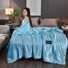 JuwenSilk Ice Silk Summer Cool Quilt Baby Newborn Recliner Divan Bedspread Travel Plaid Comforter Bed Blankets