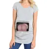 T-shirt de maternité Match facile CONTRONSSION CONTRE-CONDITION PERFORME T-shirt Funny Butt Pullover T-shirt Top pour ménage