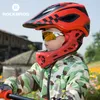 Rockbros Cycling Bike Casque Full Covered Child Child Casque EPS VOITURE Parallèle Enfants Casques 2 en 1 Casques d'équitation de sécurité sportive