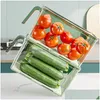 Storage Bottles Jars Stackable Refrigerator Box Vegetable Fruit Fresh-Kee Fridge Organizer Containers Kitchen Accessories Drop Del Dhduu