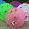 Chinese Printed Flower Paper Umbrella Traditional Handmade Sunshade Parasol Classical Retro Dance Umbrella party decoration