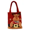 Boîtes de rangement Sac fourre-tout sur le thème de Noël sac à main de grande capacité avec caricature Santa Claus Snowman pour enfants