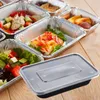 Elimina contenitori da 50 pezzi da pacchetto pasto preparazione microonde per alimenti sicuri per la scatola di plastica impilabile