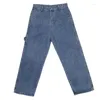 Men's Jeans Japanese-Style Retro Cotton Washed Light Blue Denim