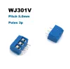 5/20st Pitch 5mm 2p 3p Skruv PCB Terminal Block Splice Connectors Bornier 301V raka stift Wire Cable Brass Morsettiera 15a