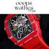 designer mens watch luxury brand Watch Automatic SuperClone RM35-02 Red with CardCarbon fiber sapphire